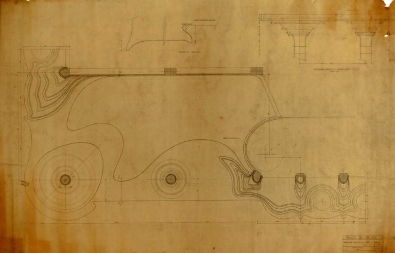 Jaretti e Luzi, Palazzo dell'Obelisco, Torino. Una “prefabbricazione assai poco seriale”. Dettagli della pietra artificiale. Archivio Jaretti. Courtesy Gangemi Editore