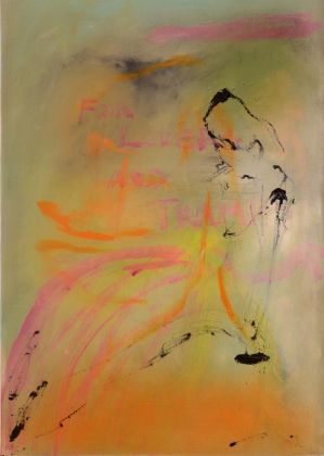 Jacopo Casadei, For Lovers And Tramps, 2018, tecnica mista su tela, 40 x 30 cm
