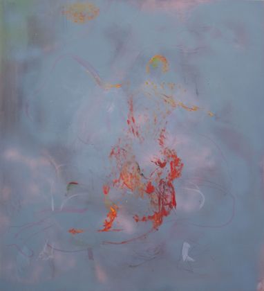 Jacopo Casadei, I see the sun (but it doesn't shine for me), 2018, tecnica mista su tela, 90 x 80 cm