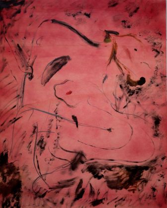 Jacopo Casadei, Jump Japan Love Jump, 2016, tecnica mista su legno, 65 x 51,5 cm