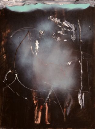 Jacopo Casadei, Senza titolo, 2018, tecnica mista su tela, 40 x 30 cm