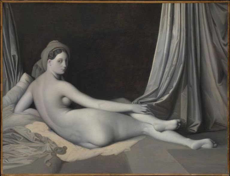 Jean- Auguste-Dominique Ingres, Grande odalisca (versione in chiaroscuro), 1830 ca. The Metropolitan Museum of Art, New York, Catharine Lorillard Wolfe Collection, Wolfe Fund, 1938