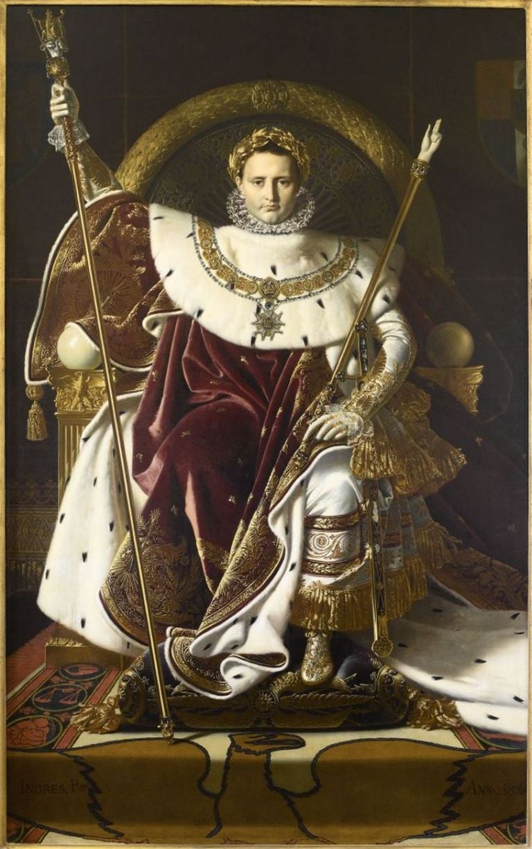 Jean-Auguste-Dominique Ingres, Napoleone sul trono imperiale, 1806 © Paris - Musée de l'Armée, Dist. RMN-Grand Palais - Emilie Cambier