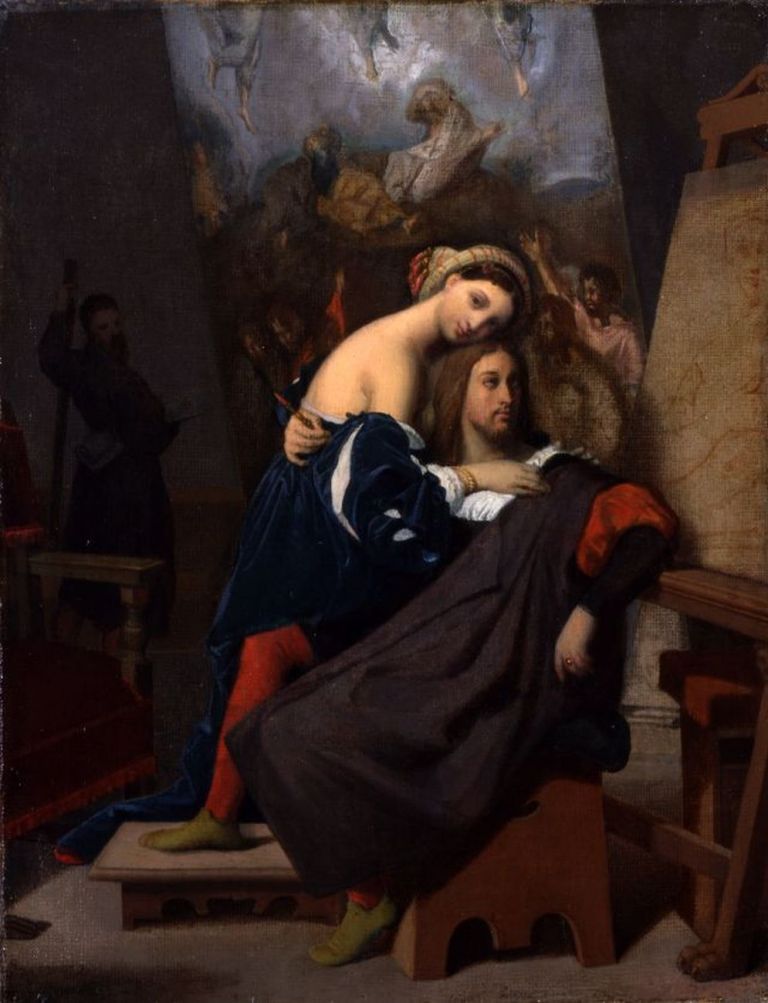 Jean-Auguste-Dominique Ingres, Raffaello e la Fornarina, 1848. Columbus Museum of Art, Ohio