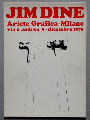 Jim Dine, 1970, invito. Archivio Beatrice Monti della Corte