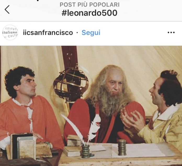 L'Istituto Italiano di Cultura di San Francisco e #leonardo500 su Instagram, dettaglio