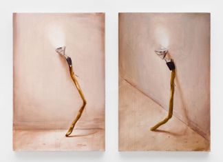 Manuele Cerutti, Solstizi V (dittico), 2016, olio su lino, 45 x 30 cm ciascuno. Collezione privata, Italia. Photo Cristina Leoncini