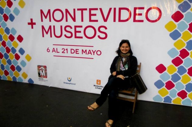 Mercedes Auteri a un convegno a Montevideo, Uruguay