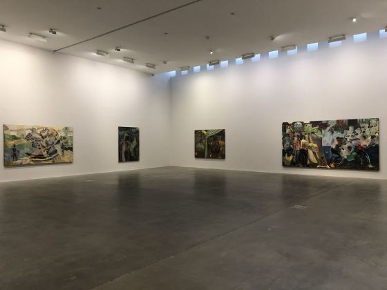 Michael Armitage. The Promised Land. Installation view at Fondazione Sandretto Re Rebaudengo, Torino 2019. Photo Grazia Nuzzi