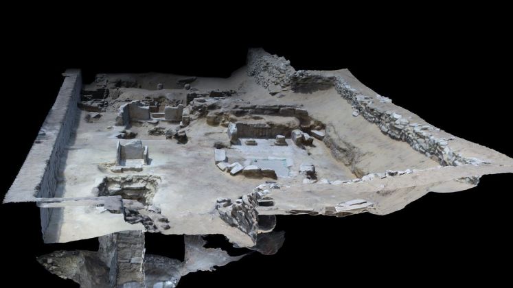 Modellazione 3D dello scavo di Saqqara ottenuta attraverso fotogrammetria. Courtesy 3D Survey Group, Dipartimento ABC, Politecnico di Milano