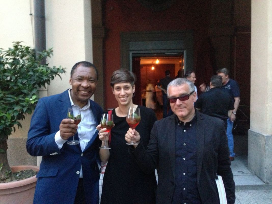 Okwui Enwezor, Patrizia Dander e Marco Scotini, Monaco di Baviera, giugno 2013