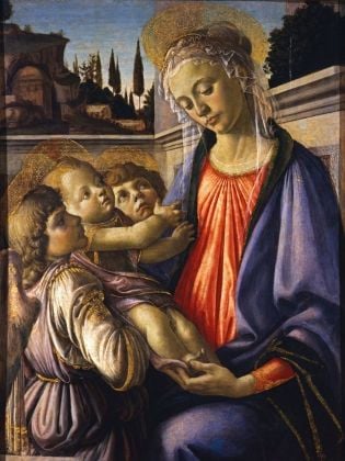 Sandro Botticelli, Madonna col Bambino e due angeli, 1468. Museo e Real Bosco di Capodimonte, Napoli. Su concessione del MiBAC e Real Bosco di Capodimonte