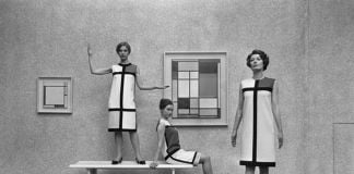 Tre abiti da cocktail, omaggio a Piet Mondrian © Yves Saint Laurent. Photo Eric Koch Nationaal Archief