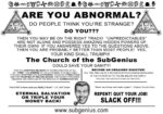 Un volantino della Chiesa del Subgenio