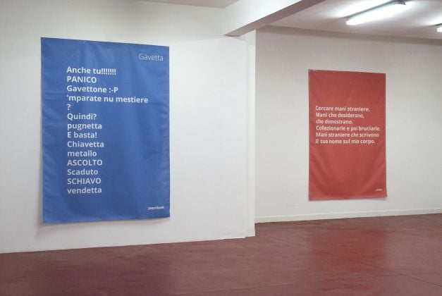 Veduta della mostra POESIE di MAnuel Focareta, 2018, foto Archivio Numero Cromatico