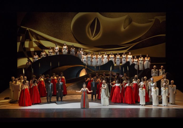 Vincenzo Bellini’s Norma at Teatro La Fenice Venice Italy 2015. Director Art Director Costume Designer Kara Walker Associate Director Ann Christin Rommen. Photo Lucie Jansch