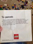 La lettera trovata in una confezione Lego del 1973