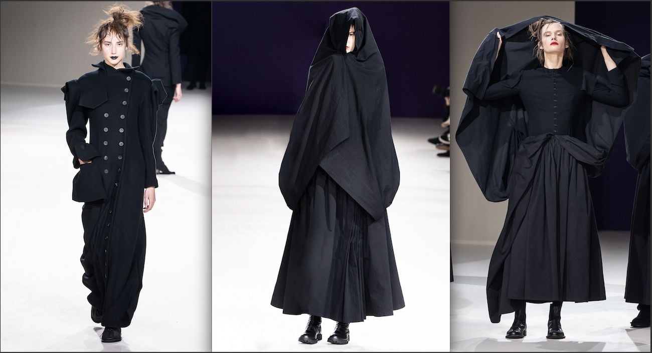 Yohji Yamamoto . Parigi Fashion Week, febbraio 2019