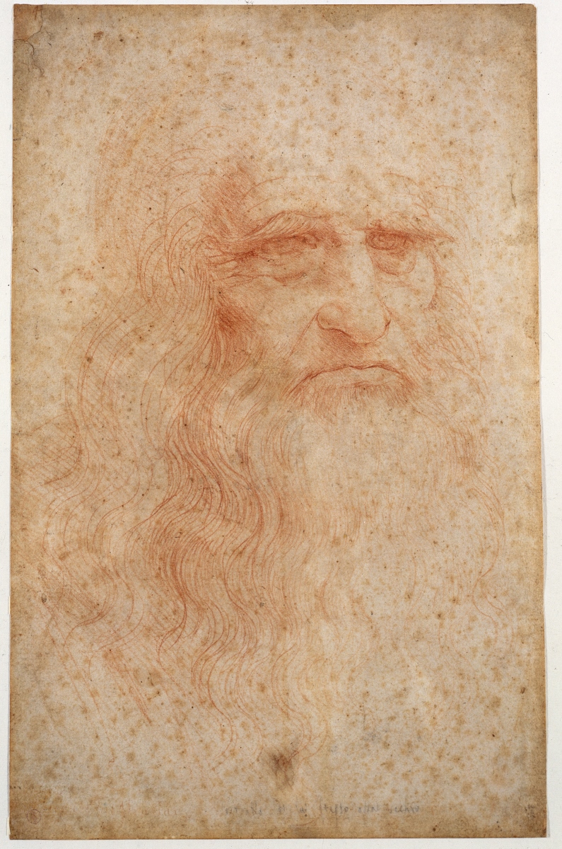 Leonardo da Vinci, Autoritratto, 1490 o 1515 1516 courtesy Musei Reali Torino 