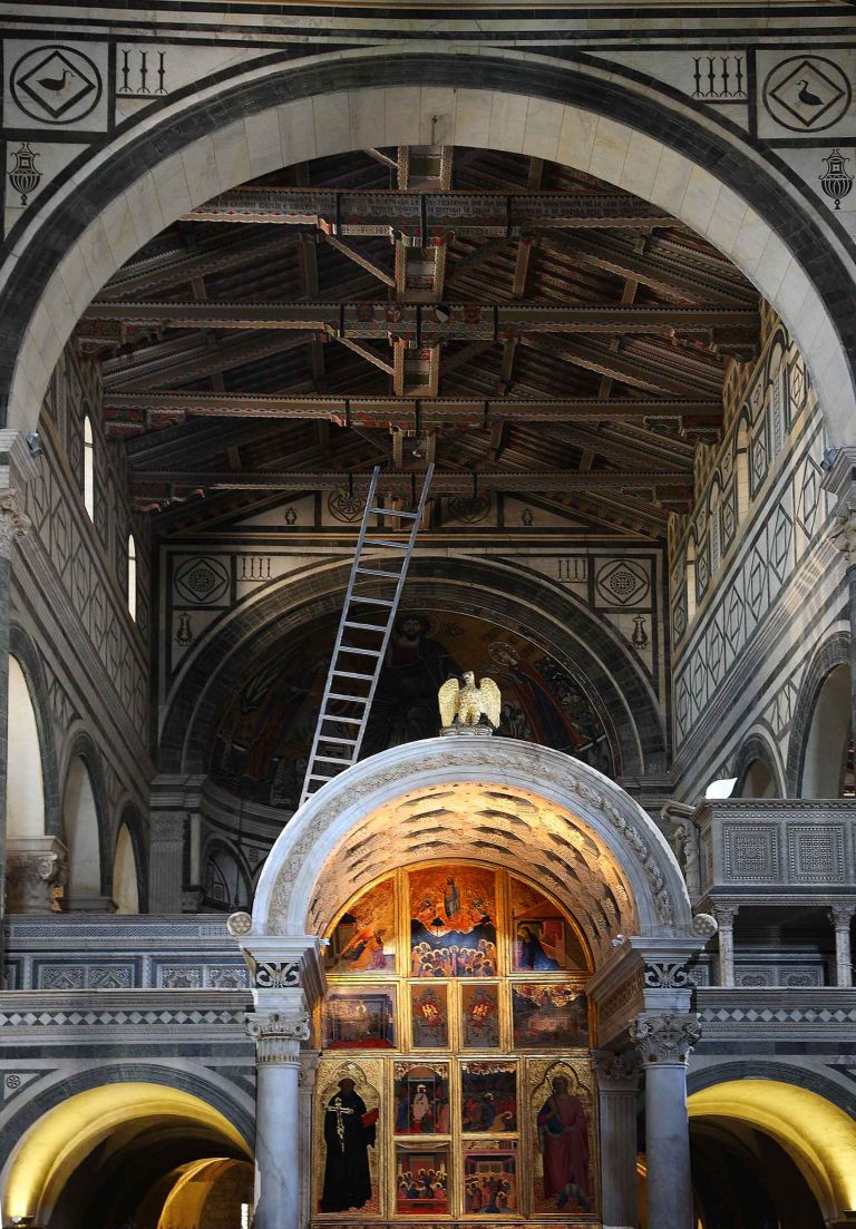 La voce, 1975 2018, Basilica di San Miniato al Monte, Firenze, aprile 2018, per 1018 2018 Millenario Abbazia di San Miniato al Monte (fotografia di Carlo Cantini)