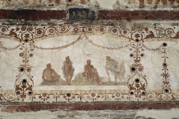 Decorazione pittorica dal ninfeo della Domus Transitoria. Particolare dalla volta. Roma, Museo Palatino Credits: Parco archeologico del Colosseo