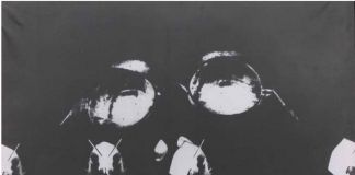 Aldo Tagliaferro, Donna+Ragazzo+Negativo, 1969, stampa su tela emulsionata, cm 93 x 113