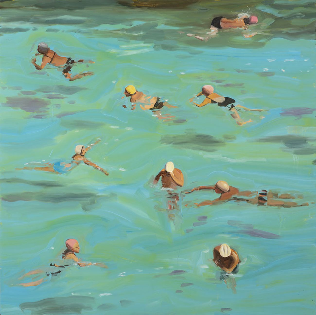 Anna Bjerger, Swimmers, 2019. Courtesy Galleri Bo Bjerggaard, Copenaghen. Photo Anders Sune Berg