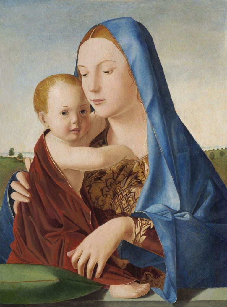 Antonello da Messina, Madonna col Bambino (Madonna Benson), 1475, olio e tempera su tavola trasportata su compensato, 58,1 x 43,2 cm. National Gallery of Art, Washington