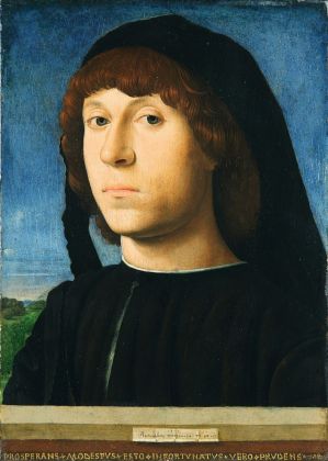 Antonello da Messina, Ritratto di giovane, 1478, olio su tavola di noce, 20,4 x 14,5 cm. Staatliche Museen zu Berlin, Berlino