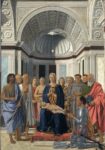 Piero della Francesca, Pala Montefeltro. Pinacoteca di Brera. Evidenti legami con la Madonna di Piazza della Cattedrale di Pistoia