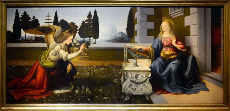 Piero della Francesca, Annunciazione. Galleria degli Uffizi, Firenze. Nell'articolo si discute l'attribuzione
