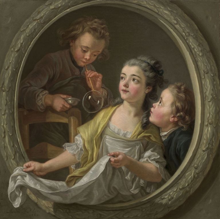 Charles Amedée Philippe Van Loo, Soap Bubbles, 1764. National Gallery, Washington
