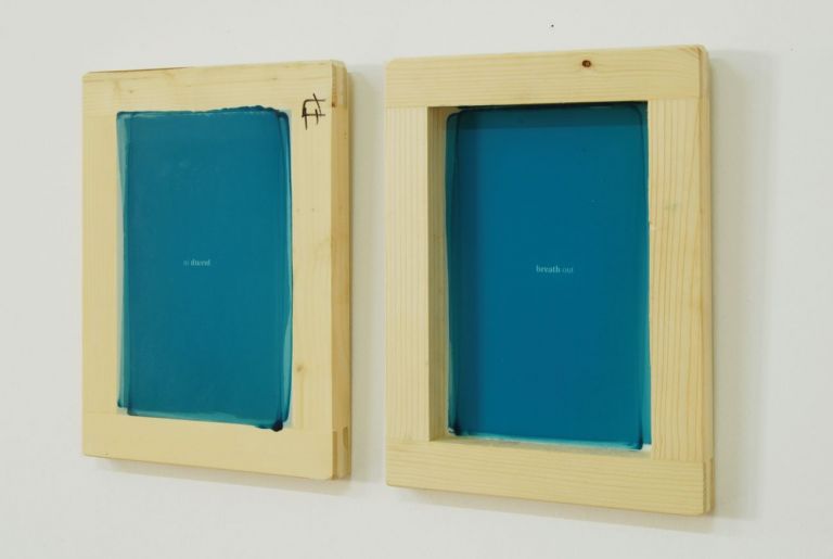 Ermanno Cristini, Breath (Mirror), 2013, due telai serigrafici, 45X30 cm