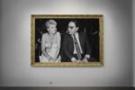 Francesco Vezzoli. Party Politics. Roma, 30 giugno 1983. Sandra Milo e Gianni De Michelis al Premio Minerva 1983. Ansa Archivio. Installation view at Fondazione Giuliani, Roma 2019. Photo Roberto Apa