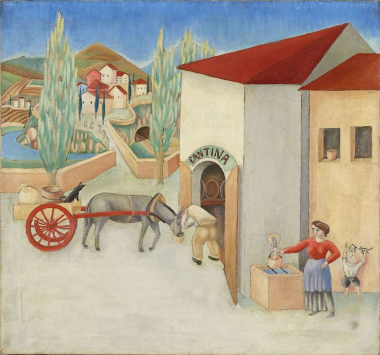 Gigiotti Zanini, Paesaggio con carretto, 1919. Trento, MART Archivio fotografico e mediateca