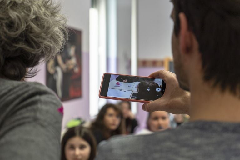 Kaori Kato al Liceo Artistico di Matera. Photo credits La Luna al Guinzaglio