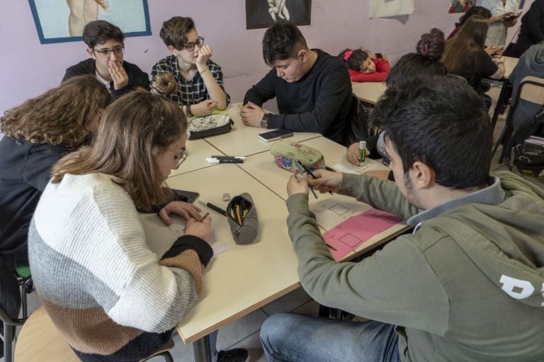 Kaori Kato al Liceo Artistico di Matera. Photo credits La Luna al Guinzaglio