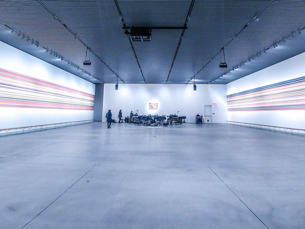 Lo spazio che ospita la mostra performance “Reich Richter Pärt” all’interno del nuovissimo centro culturale The Shed, New York 2019. Photo Maurita Cardone