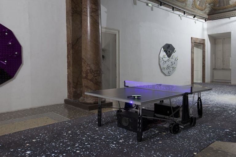 Luca Pozzi, Eternal Love (sonified interactive table tennis), 2019. Photo Francesco Casarin