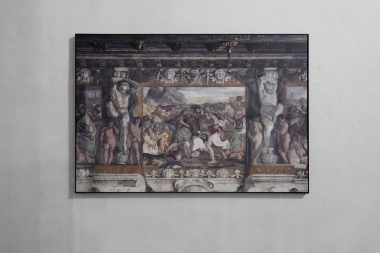 Luca Pozzi, Wilson Tour Carracci (From battle between Romans and Sabini), 2018. Photo Francesco Casarin