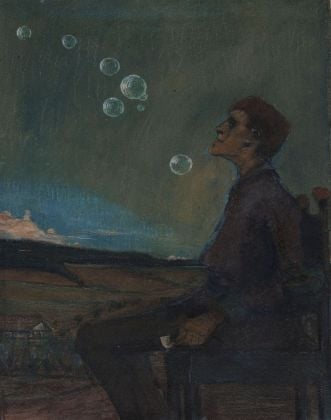 Max Beckmann, Self portrait with bubbles, 1900. Collezione privata