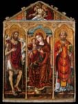 Michele Greco da Valona, Madonna con Bambino e Santi Giovanni Battista e Adamo, Pietà (cuspide), 1505. Guglionesi, Chiesa di Santa Maria Assunta