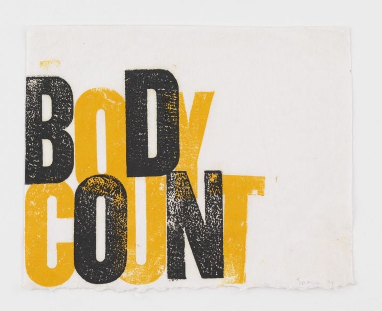 Nancy Spero. Body Count. 1974 © 2019 The Nancy Spero and Leon Golub Foundation for the Arts Licensed by VAGA at ARS, NY, courtesy Galerie Lelong & Co. Photo Christopher Burke Studio