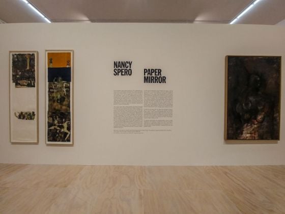 Nancy Spero. Paper Mirror. Exhibition view at MoMA PS1, New York 2019. Photo Maurita Cardone