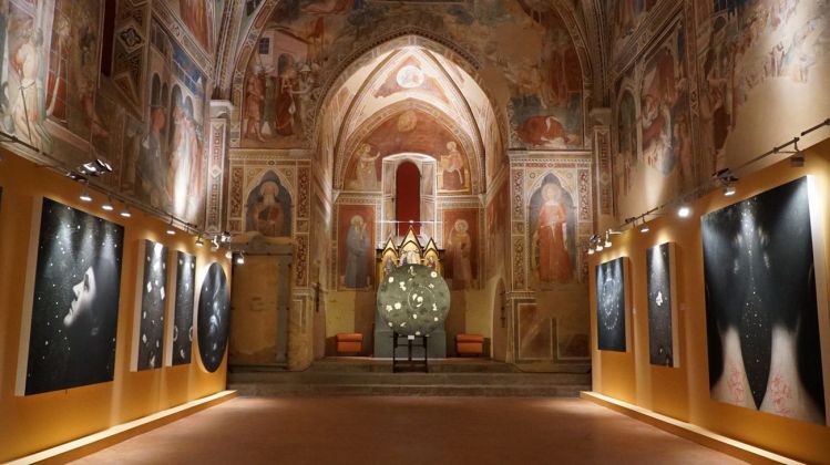Omar Galliani. Teofanie. Installation view at Oratorio di Santa Caterina delle Ruote, Ponte a Ema 2019. Courtesy Comune di Ponte a Ema