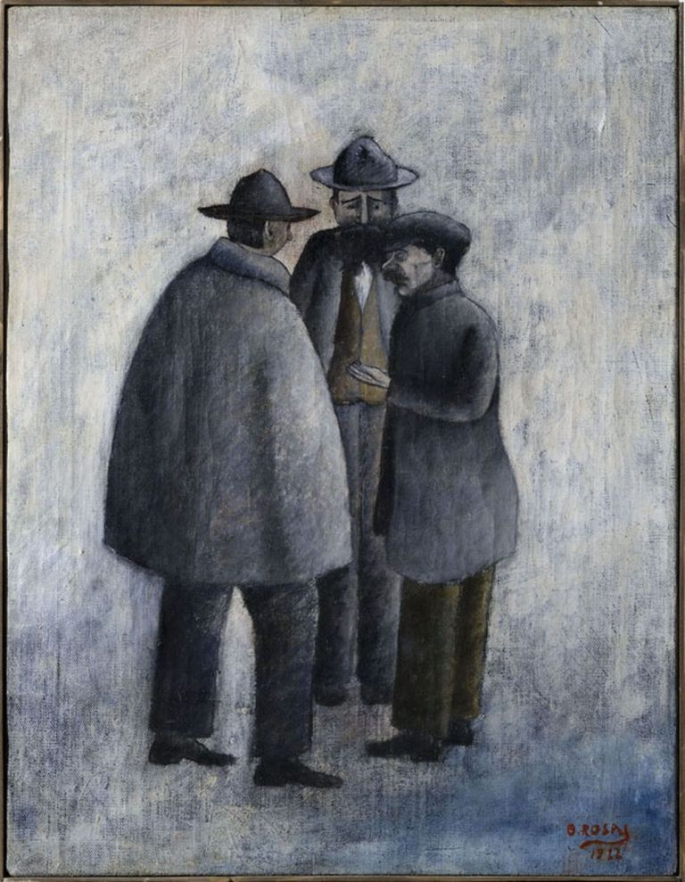 Ottone Rosai, Conversazione, 1922. Collezione Giuseppe Iannaccone, Milano