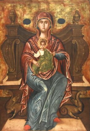 Piana degli Albanesi, Madonna Platytera, Scuola cretese, fine sec. XVI
