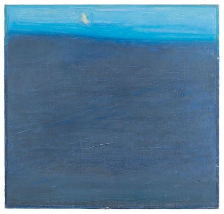 Piero Guccione, La nave e l'ombra del mare, 1978, olio su tela