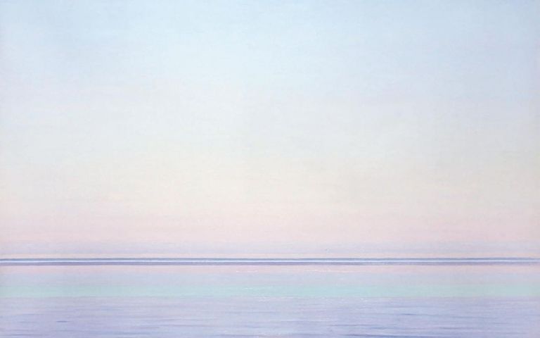 Piero Guccione, Linee del mare, 2006, olio su tela