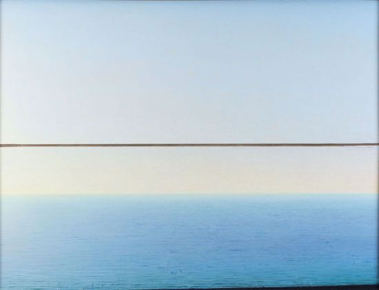 Piero Guccione, Mare a Punta Corvo, 1995-2000, olio su tela